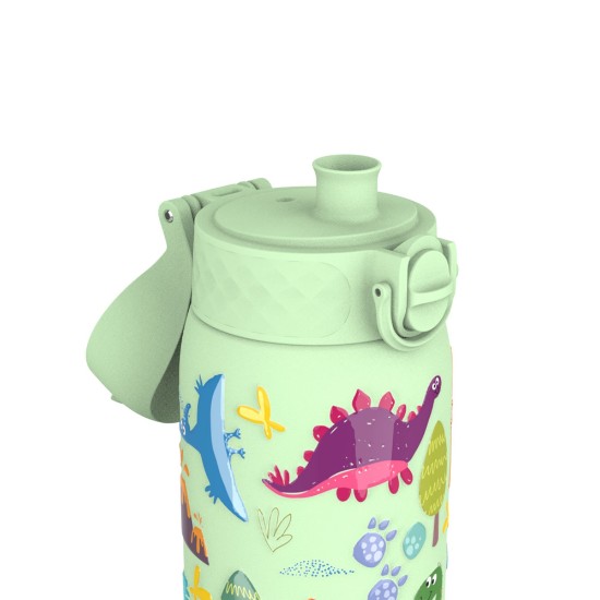 Barnvattenflaska, rostfritt stål, 320ml, Surf Green, Dinosaurs - Ion8