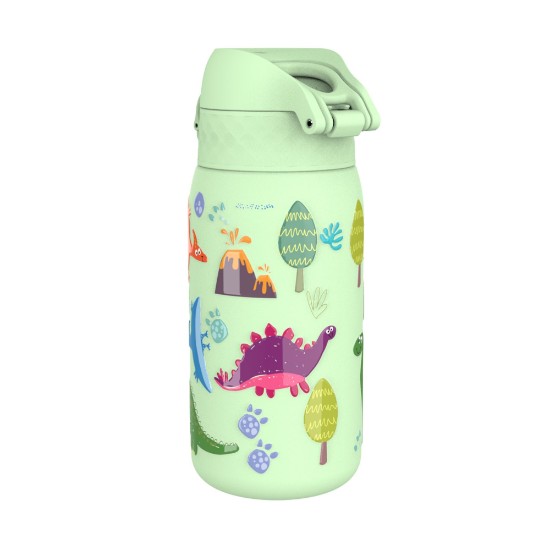 Barnvattenflaska, rostfritt stål, 320ml, Surf Green, Dinosaurs - Ion8