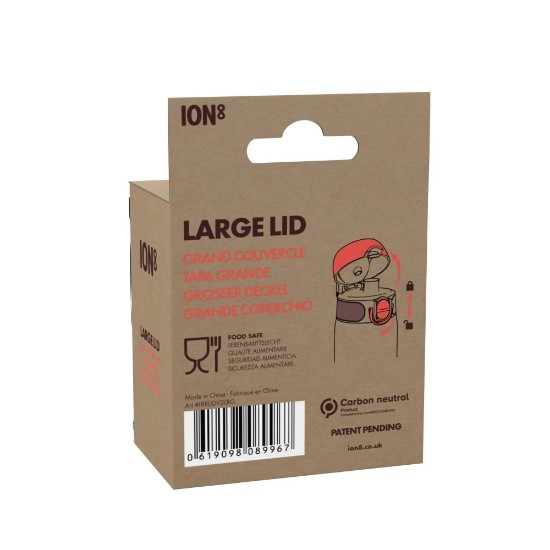 Låg til vandflaske, recyclon™, størrelse L, Black - Ion8