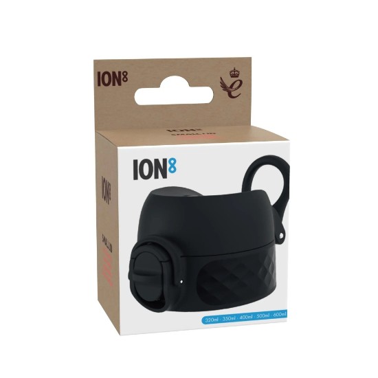 Clúdach buidéal uisce, recyclon™, méid S, Black - Ion8
