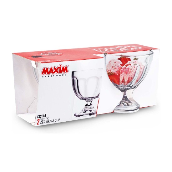 2er-Set Eisbecher aus Glas, 500 ml - Maxim