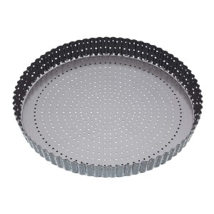 Perforeret tærtebakke, stål, 30 cm - Kitchen Craft
