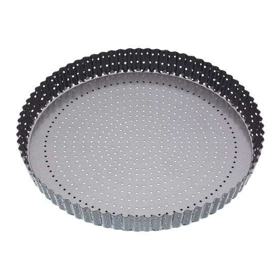 Perforated tart tray, steel, 30 cm - Kitchen Craft