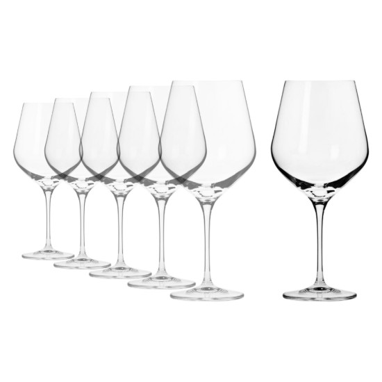 6 Burgundijas vīna glāžu komplekts, "Splendor", 860 ml - Krosno