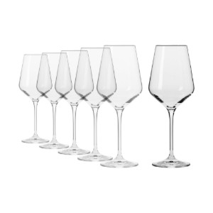 6-delat "Avant-Garde" vitvinsglasset, 390 ml - Krosno