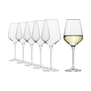 6-delat "Avant-Garde" vitvinsglasset, 390 ml - Krosno