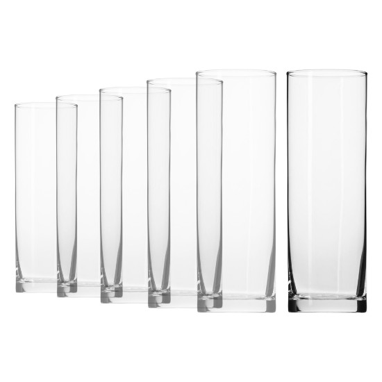 Conjunto de copo alto de 6 peças, vidro, 200ml, "Pure" - Krosno