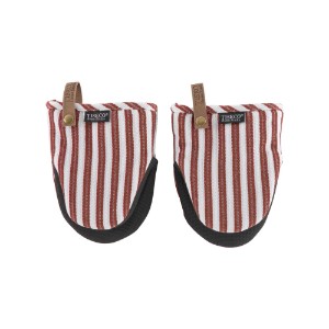 Set of 2 “Yinte” kitchen mitts, Burntbrick - Tiseco