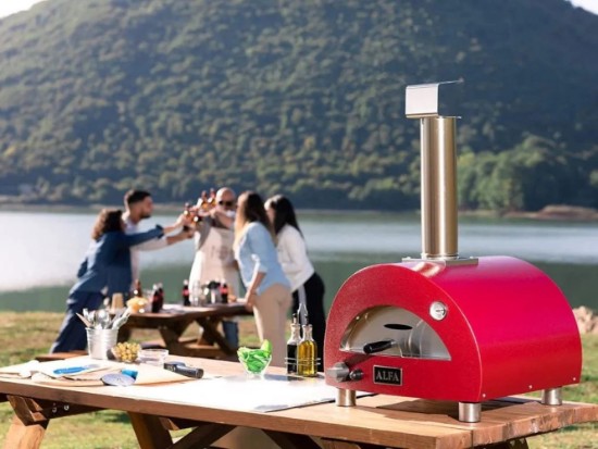 Moderno 1 oigheann pizza gás Pizze, Dearg - Alfa