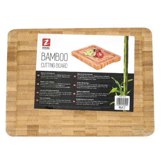 Bamboo cutting board, 27 x 20 cm, 3 cm thick - Zokura
