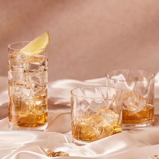 Set of 6 whiskey glasses, crystalline glass, 320 ml, "Romance" - Krosno