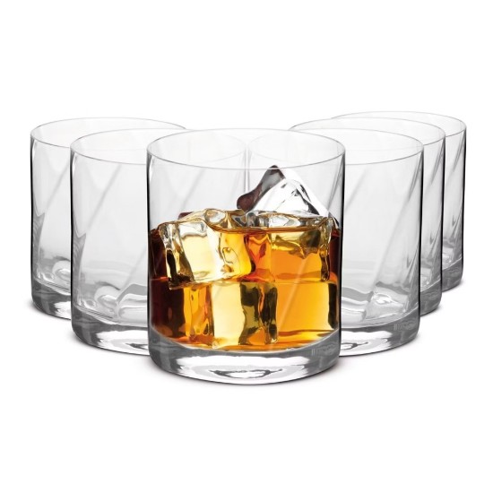 Set of 6 whiskey glasses, crystalline glass, 320 ml, "Romance" - Krosno