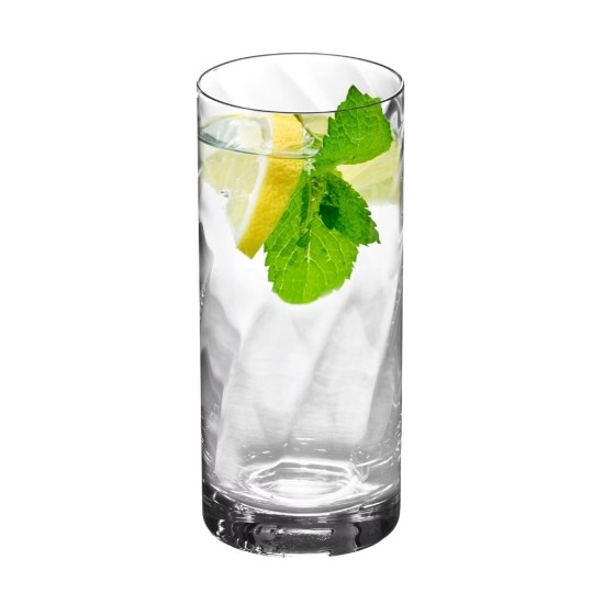 Set of 6 long drinks glasses, crystalline glass, 380 ml, "Romance" - Krosno