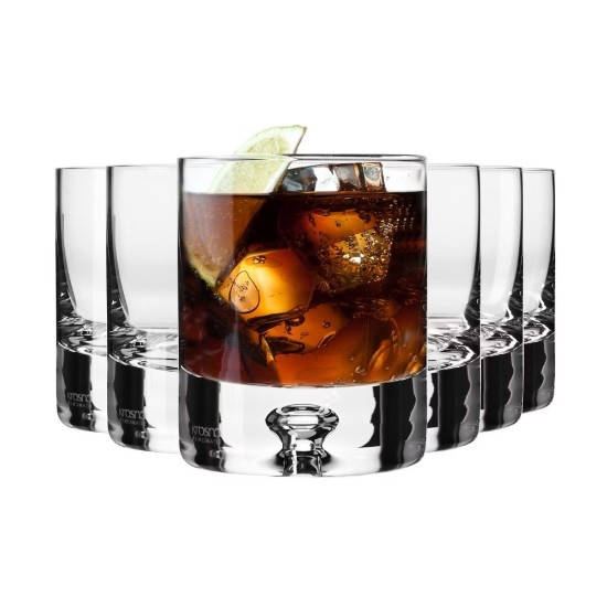 Set of 6 whiskey glasses, crystalline glass, 250 ml, "Legend" - Krosno