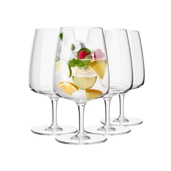 4er-Set Wassergläser aus Kristallglas, 380 ml, „Modern“ – Krosno
