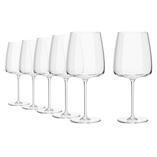 Sett ta' 4 tazzi tal-inbid, ħġieġ kristallin, 650 ml, "Modern" - Krosno