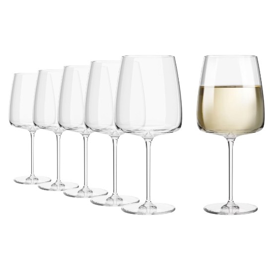 Sett ta' 4 tazzi tal-inbid, ħġieġ kristallin, 650 ml, "Modern" - Krosno