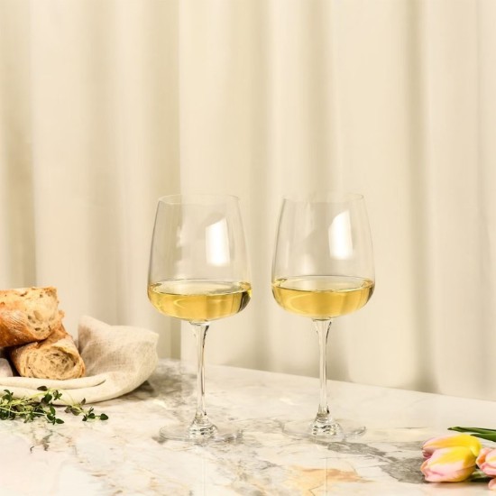 Sett ta' 4 tazzi tal-inbid, ħġieġ kristallin, 650 ml, "Modern" - Krosno