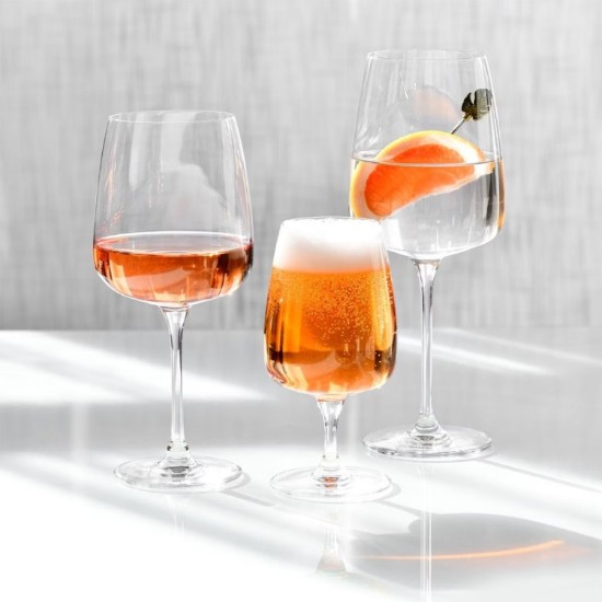 Lot de 4 verres à vin rouge, cristallin, 75 cl, "Modern" - Krosno