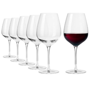 6er-Set Pinot-Noir-Weingläser aus Kristallglas, 800 ml, „Divine“ – Krosno