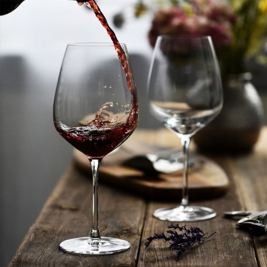 Set of 6 Pinot Noir wine glasses, crystalline glass, 810ml, "Divine" - Krosno