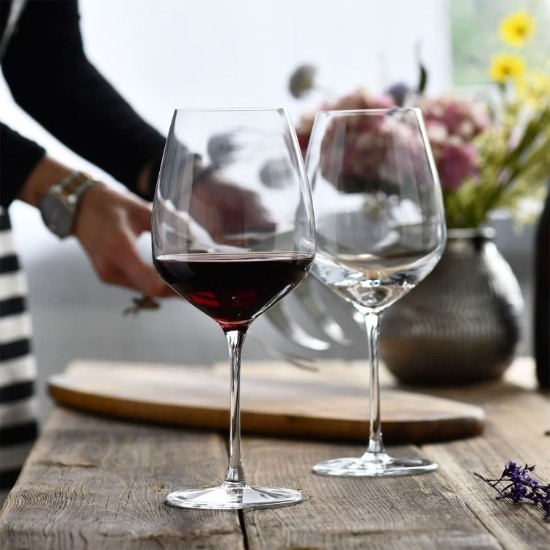 Set of 6 Pinot Noir wine glasses, crystalline glass, 810ml, "Divine" - Krosno