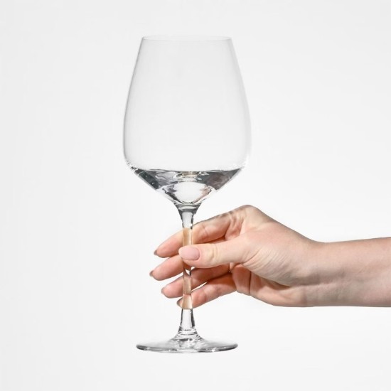 Set of 6 Pinot Noir wine glasses, crystalline glass, 810ml, "Divine" - Krosno
