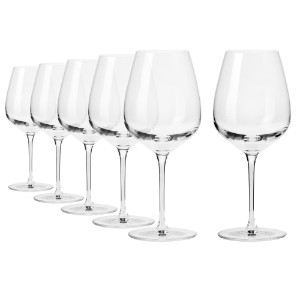 Set of 6 red wine glasses, crystalline glass, 670 ml, "Divine" - Krosno