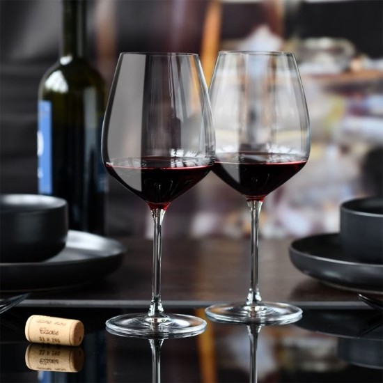 Sæt med 6 rødvinsglas, krystalglas, 670 ml, "Divine" - Krosno