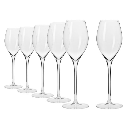 Set of 6 Prosecco glasses, crystalline glass, 300 ml, "Harmony" - Krosno