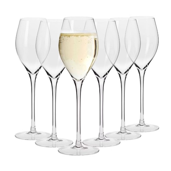 Set of 6 Prosecco glasses, crystalline glass, 300 ml, "Harmony" - Krosno