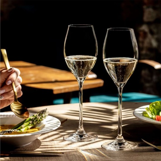 Set of 6 Prosecco glasses, crystalline glass, 300 ml, "Harmony" - Krosno