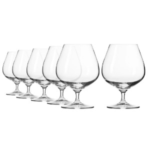 Set of 6 cognac glasses, made of crystalline glass, 550ml, "Harmony" - Krosno