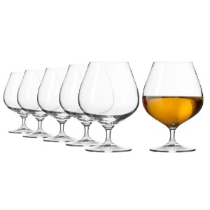 Set of 6 cognac glasses, made of crystalline glass, 550ml, "Harmony" - Krosno