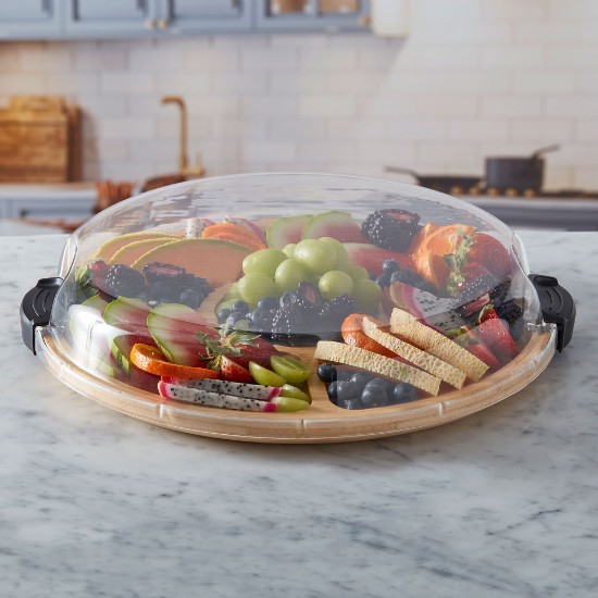 Piatto girevole con coperchio, bambù, 35,5 cm, "Farberware" - Kitchen Craft