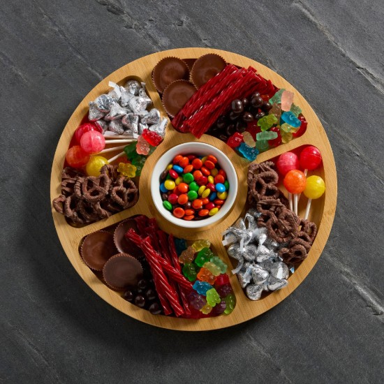 Serviravimo lenta su skyreliais, su dangčiu, bambukine, 35,5 cm - Farberware