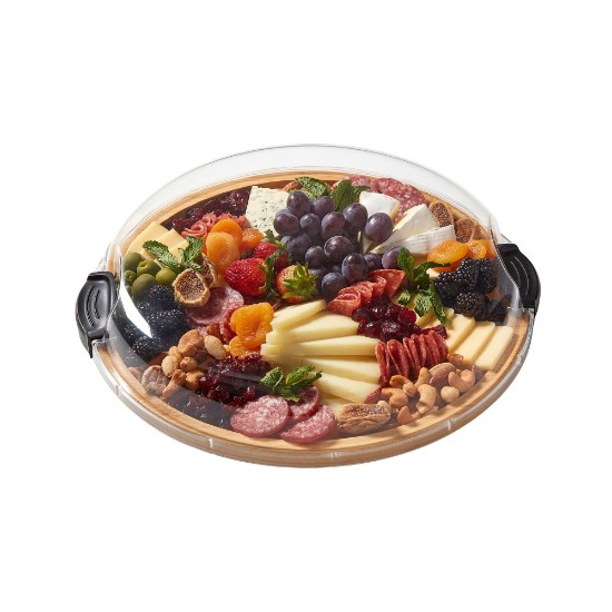 Tagliere da portata con coperchio, bambù, 35,5 cm, "Farberware" - Kitchen Craft