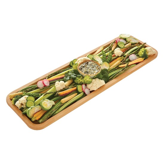 Serving platter, with lid, bamboo, 17x56 cm, "Farberware" - Kitchen Craft