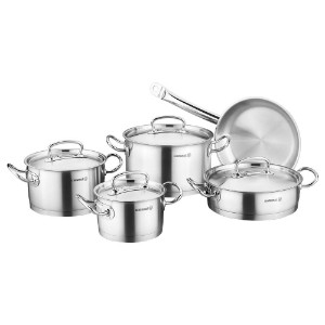 Cookware set, stainless steel, 9 pieces, "Proline" - Korkmaz
