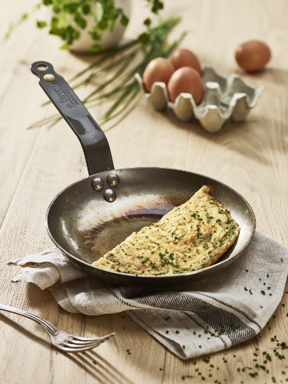 Taġen tal-omelette, azzar, 20 ċm, "Mineral B" - de Buyer