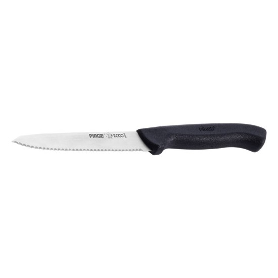 Utility knife, serrated blade, 12cm, "Ecco", Black - Pirge