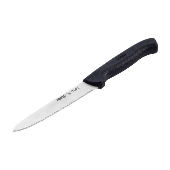 Utility knife, serrated blade, 12cm, "Ecco", Black - Pirge