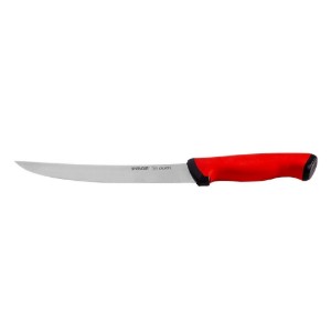 Metzgermesser, gebogene Klinge, 21 cm, "Duo", Rot - Pirge