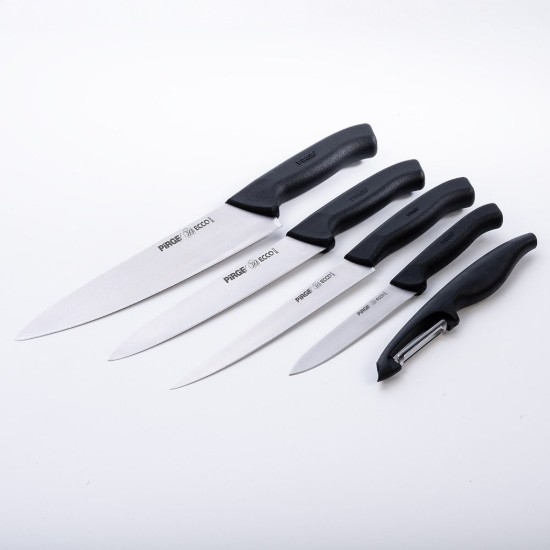 Knife set, 5 pieces, with storing bag, "Ecco" - Pirge