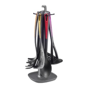 Set of 6 kitchen utensils, with rotating stand, plastic, "Gallant" - Westmark