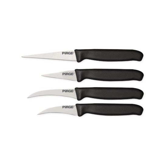 Set of 4 knives for decorating, "Gastro", Black - Pirge