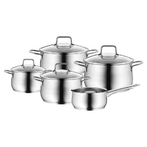 9-piece stockpot set, stainless steel, "Brillant" - WMF