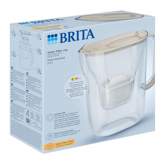 Carafe filtrante BRITA Style Essential 2,4 L Maxtra Pro Limescale Expert (Sable)