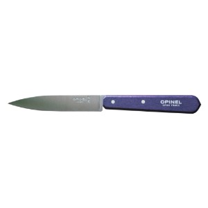 N°112 sikkina għat-tqaxxir, azzar li ma jissaddadx, 10cm, "Les Essentiels", Violet - Opinel