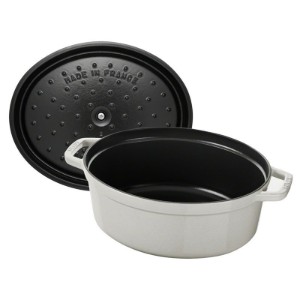 Ovaler Cocotte-Kochtopf, Gusseisen, 37 cm/8 l, White Truffle - Staub